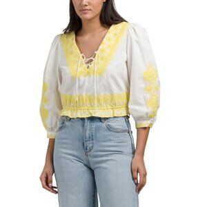 SECRET MISSION Creme Gina Top